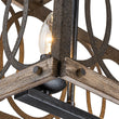 Load image into Gallery viewer, Farmhouze Light - 3 - Light Antique Wooden Rectangular Cage Island Pendant - Chandelier - Poplar -