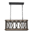 Load image into Gallery viewer, Farmhouze Light - 3 - Light Antique Wooden Rectangular Cage Island Pendant - Chandelier - Poplar -
