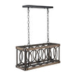 Load image into Gallery viewer, Farmhouze Light - 3 - Light Antique Wooden Rectangular Cage Island Pendant - Chandelier - Poplar -