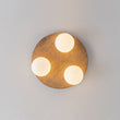 Load image into Gallery viewer, Farmhouze Light - 3 - light Farmhouse Wood Opal Glass Globe Round Ceiling Light - Ceiling Light - 11.8 in -
