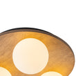Load image into Gallery viewer, Farmhouze Light - 3 - light Farmhouse Wood Opal Glass Globe Round Ceiling Light - Ceiling Light - 11.8 in -