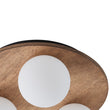 Load image into Gallery viewer, Farmhouze Light - 3 - light Farmhouse Wood Opal Glass Globe Round Ceiling Light - Ceiling Light - 11.8 in -