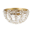 Load image into Gallery viewer, Farmhouze Light - 3 - Light Glam Gold Sparkle Crystal Flower Flush Mount Light - Chandelier - Brass -