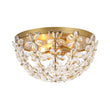 Load image into Gallery viewer, Farmhouze Light - 3 - Light Glam Gold Sparkle Crystal Flower Flush Mount Light - Chandelier - Brass -