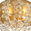 Load image into Gallery viewer, Farmhouze Light - 3 - Light Glam Gold Sparkle Crystal Flower Flush Mount Light - Chandelier - Brass -