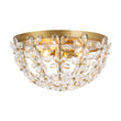 Load image into Gallery viewer, Farmhouze Light - 3 - Light Glam Gold Sparkle Crystal Flower Flush Mount Light - Chandelier - Brass -
