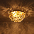 Load image into Gallery viewer, Farmhouze Light - 3 - Light Glam Gold Sparkle Crystal Flower Flush Mount Light - Chandelier - Brass -