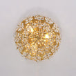 Load image into Gallery viewer, Farmhouze Light - 3 - Light Glam Gold Sparkle Crystal Flower Flush Mount Light - Chandelier - Brass -