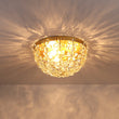 Load image into Gallery viewer, Farmhouze Light - 3 - Light Glam Gold Sparkle Crystal Flower Flush Mount Light - Chandelier - Brass -
