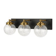 Load image into Gallery viewer, Farmhouze Light - 3 - light Modern Clear Crackled Glass Globe Vanity Sconce - Wall Sconce - 3 - Light -