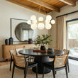 Load image into Gallery viewer, Farmhouze Light - 33.2” Modern Milky Glass Globe Wagon Wheel Chandelier - Chandelier - Brass -