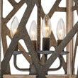 Load image into Gallery viewer, Farmhouze Light - 4 - Light Candle Style Aged Wooden Square Lantern Pendant Light - Pendant - Poplar -
