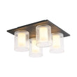 Load image into Gallery viewer, Farmhouze Light - 4 - Light Dimmable LED Cylindrical Glass Square Ceiling Light - Ceiling Light - 4 - Light -