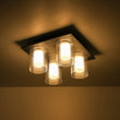 Load image into Gallery viewer, Farmhouze Light - 4 - Light Dimmable LED Cylindrical Glass Square Ceiling Light - Ceiling Light - 4 - Light -