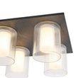 Load image into Gallery viewer, Farmhouze Light - 4 - Light Dimmable LED Cylindrical Glass Square Ceiling Light - Ceiling Light - 4 - Light -