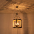 Load image into Gallery viewer, Farmhouze Light - 4 - Light Distressed Wood Square Lantern Pendant Light - Chandelier - Poplar -