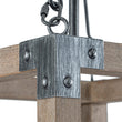 Load image into Gallery viewer, Farmhouze Light - 4 - Light Distressed Wood Square Lantern Pendant Light - Chandelier - Poplar -