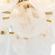 Load image into Gallery viewer, Farmhouze Light - 4 - Light Layer White Textured Glass Semi Flush Ceiling Light - Ceiling Light - Brass -