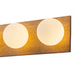 Load image into Gallery viewer, Farmhouze Light - 4 - light Rustic Wood Frosted Glass Globe Vanity Wall Lamp - Wall Sconce - 22.8 in -