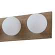 Load image into Gallery viewer, Farmhouze Light - 4 - light Rustic Wood Frosted Glass Globe Vanity Wall Lamp - Wall Sconce - 22.8 in -