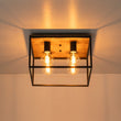Load image into Gallery viewer, Farmhouze Light-4-Light Square Cage Flush Mount Ceiling Light-Ceiling Light-Black (Pre-Order $ 1-2 Weeks)-