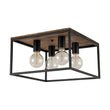 Load image into Gallery viewer, Farmhouze Light-4-Light Square Cage Flush Mount Ceiling Light-Ceiling Light-Black (Pre-Order $ 1-2 Weeks)-