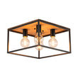 Load image into Gallery viewer, Farmhouze Light-4-Light Square Cage Flush Mount Ceiling Light-Ceiling Light-Black (Pre-Order $ 1-2 Weeks)-