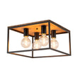 Load image into Gallery viewer, Farmhouze Light-4-Light Square Cage Flush Mount Ceiling Light-Ceiling Light-Black (Pre-Order $ 1-2 Weeks)-