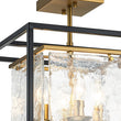 Load image into Gallery viewer, Farmhouze Light-4-Light Square Water Glass Shade Semi Flush Mount-Ceiling Light-4-Light-