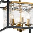 Load image into Gallery viewer, Farmhouze Light-4-Light Square Water Glass Shade Semi Flush Mount-Ceiling Light-4-Light-