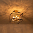 Load image into Gallery viewer, Farmhouze Light-4-Light Square Water Glass Shade Semi Flush Mount-Ceiling Light-4-Light-