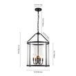 Load image into Gallery viewer, Farmhouze Light - 4 - Light Vintage Glass Cylinder Lantern Pendant Light - Pendant - Black -