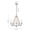Load image into Gallery viewer, Farmhouze Light - 5 - Light Antique White Candle Style Lantern Chandelier - Chandelier -