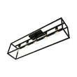 Load image into Gallery viewer, Farmhouze Light - 5 - Light Black Rectangular Cage Flush Mount Ceiling Light - Ceiling Light - 5 Bulbs -