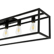 Load image into Gallery viewer, Farmhouze Light - 5 - Light Black Rectangular Cage Flush Mount Ceiling Light - Ceiling Light - 5 Bulbs -