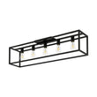 Load image into Gallery viewer, Farmhouze Light - 5 - Light Black Rectangular Cage Flush Mount Ceiling Light - Ceiling Light - 5 Bulbs -