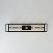Load image into Gallery viewer, Farmhouze Light - 5 - Light Black Rectangular Cage Flush Mount Ceiling Light - Ceiling Light - 5 Bulbs -