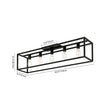 Load image into Gallery viewer, Farmhouze Light - 5 - Light Black Rectangular Cage Flush Mount Ceiling Light - Ceiling Light - 5 Bulbs -