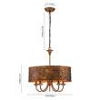 Load image into Gallery viewer, Farmhouze Light-5-Light Candle Style Rust Iron Drum Pendant-Pendant-Rust-