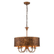 Load image into Gallery viewer, Farmhouze Light-5-Light Candle Style Rust Iron Drum Pendant-Pendant-Rust-