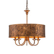 Load image into Gallery viewer, Farmhouze Light-5-Light Candle Style Rust Iron Drum Pendant-Pendant-Rust-