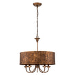 Load image into Gallery viewer, Farmhouze Light-5-Light Candle Style Rust Iron Drum Pendant-Pendant-Rust-