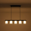 Load image into Gallery viewer, Farmhouze Light - 5 - Light Dimmable LED Cylindrical Glass Linear Island Pendant - Chandelier - 5 - Light -