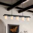 Load image into Gallery viewer, Farmhouze Light - 5 - Light Dimmable LED Cylindrical Glass Linear Island Pendant - Chandelier - 5 - Light -