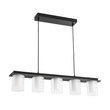 Load image into Gallery viewer, Farmhouze Light - 5 - Light Dimmable LED Cylindrical Glass Linear Island Pendant - Chandelier - 5 - Light -