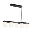 Load image into Gallery viewer, Farmhouze Light - 5 - Light Dimmable LED Cylindrical Glass Linear Island Pendant - Chandelier - 5 - Light -