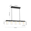 Load image into Gallery viewer, Farmhouze Light - 5 - Light Dimmable LED Cylindrical Glass Linear Island Pendant - Chandelier - 5 - Light -