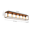 Load image into Gallery viewer, Farmhouze Light - 5 - Light Rectangular Cage Flush Mount Ceiling Light - Ceiling Light - 5 Bulbs (Limited Offer) -