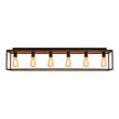 Load image into Gallery viewer, Farmhouze Light - 5 - Light Rectangular Cage Flush Mount Ceiling Light - Ceiling Light - 6 Bullbs -