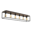 Load image into Gallery viewer, Farmhouze Light - 5 - Light Rectangular Cage Flush Mount Ceiling Light - Ceiling Light - 6 Bullbs -